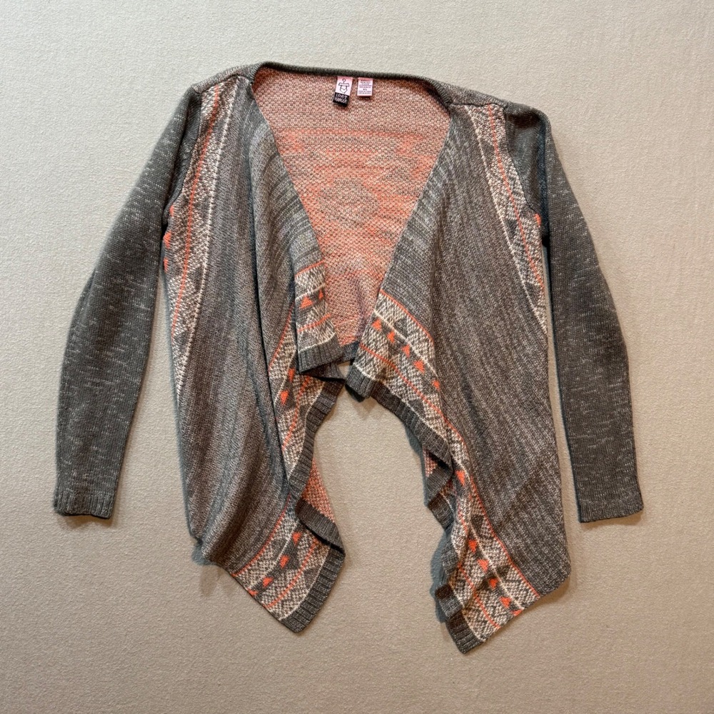 Love‎ On a Hanger Waterfall Southwestern Aztec Boho Cardigan Sweater Women XS